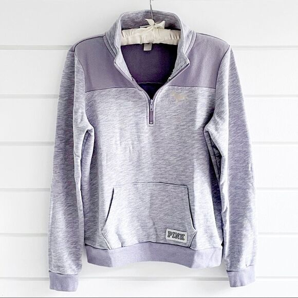Victoria’s Secret PINK Perfect 1/4 Zip Pullover Sweatshirt Medium - Picture 4 of 9
